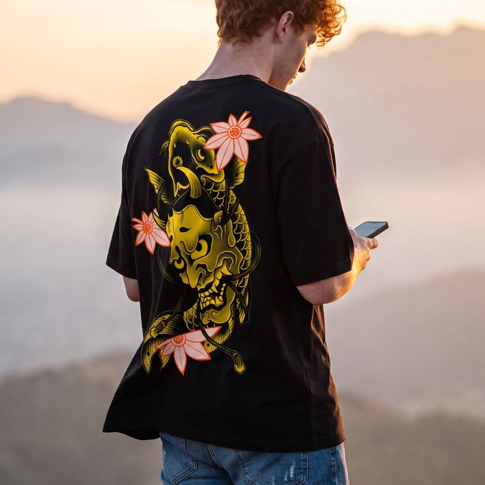 Мега Отстъпка Тениска Oversize с уникална огромна щампа само за маняци