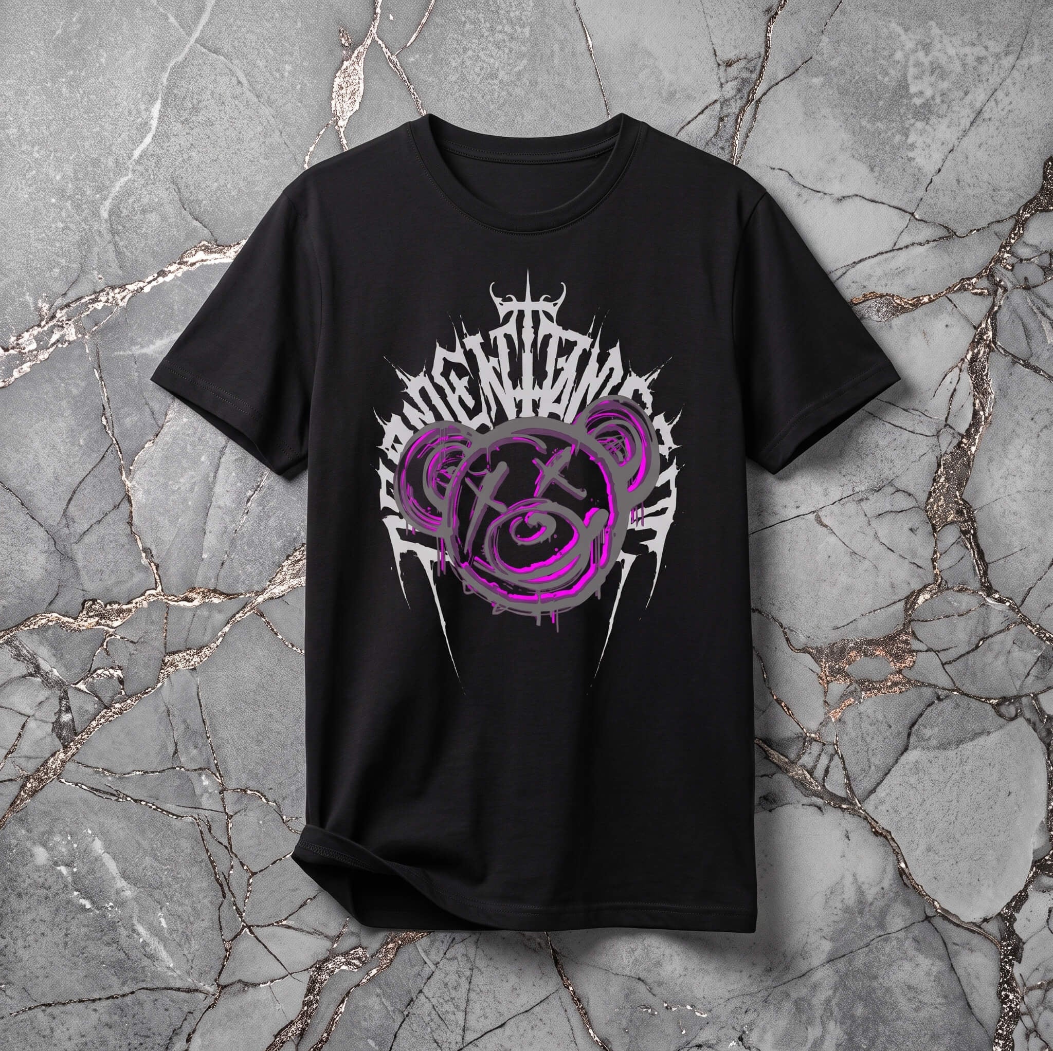 Черна Унисекс Премиум Тениски Plushen 100% Еко Памук Сито Печат Black Unisex Premium T-Shirt Plushen 100% Eco Cotton Screen Print