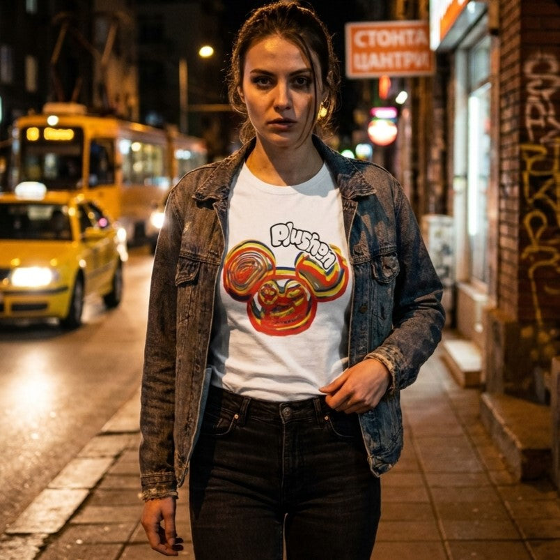 Унисекс Премиум Тениски Plushen 100% Еко Памук Сито Печат Unisex Premium T-Shirt Plushen 100% Eco Cotton Screen Print