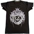 Тениска Лошия Бял Мечок с уникален графичен дизайн на черен фон.