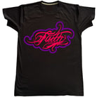 Тениска Вяра Faith с уникален дизайн в черно, представяща съвременен стил и комфорт.