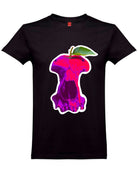 Черна Унисекс Тениска Плюшен Skull Apple 100% Еко Памук - Black Unisex T-Shirt Plush Skull Apple 100% Eco Cotton