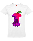 Бяла Унисекс Тениска Плюшен Skull Apple 100% Еко Памук - White Unisex T-Shirt Plush Skull Apple 100% Eco Cotton