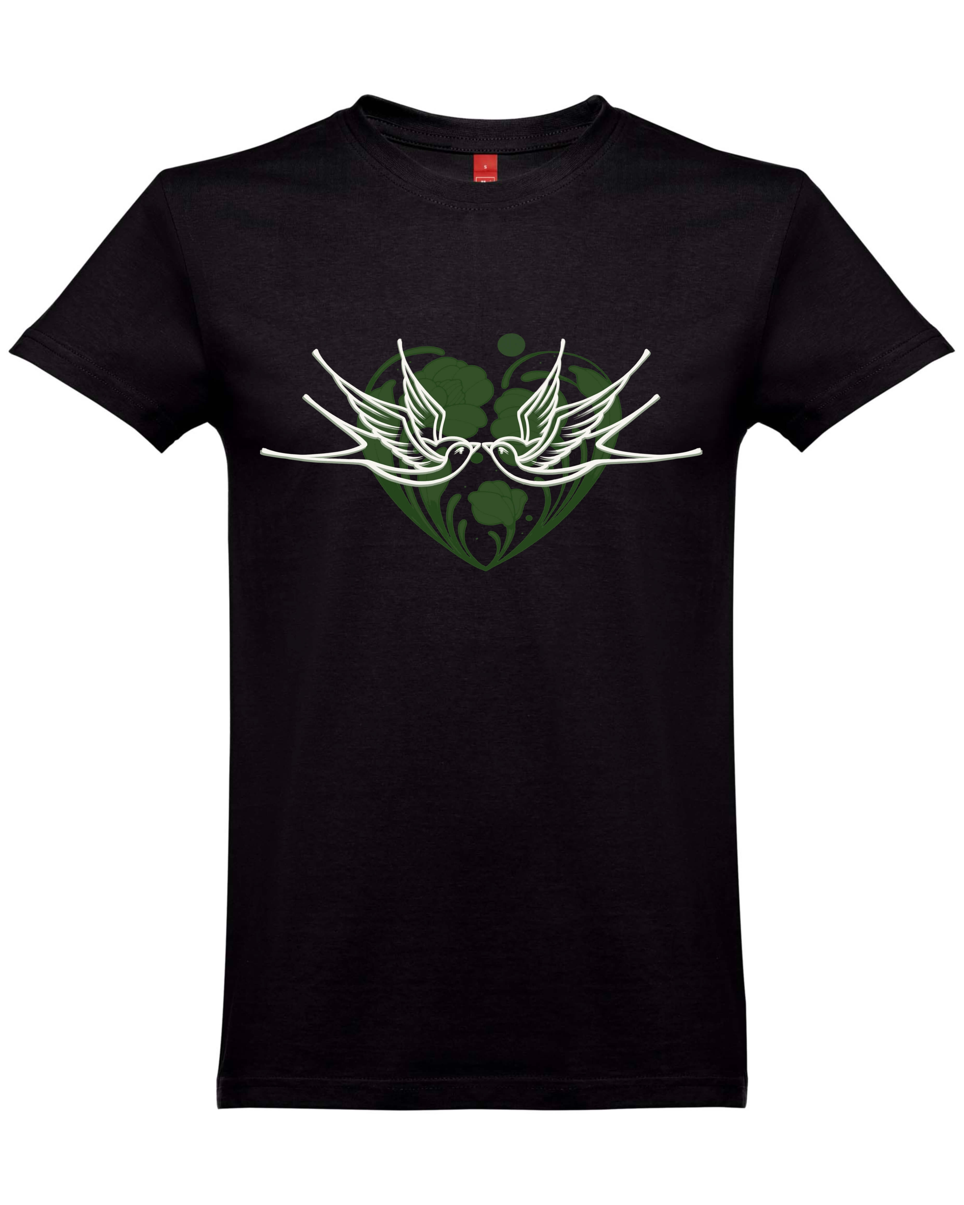 Black Unisex Premium T-Shirt Plush Happiness Swallows 100% Eco Cotton
Черна Унисекс Премиум Тениска Плюшен Щастие Лястовици 100% Еко Памук