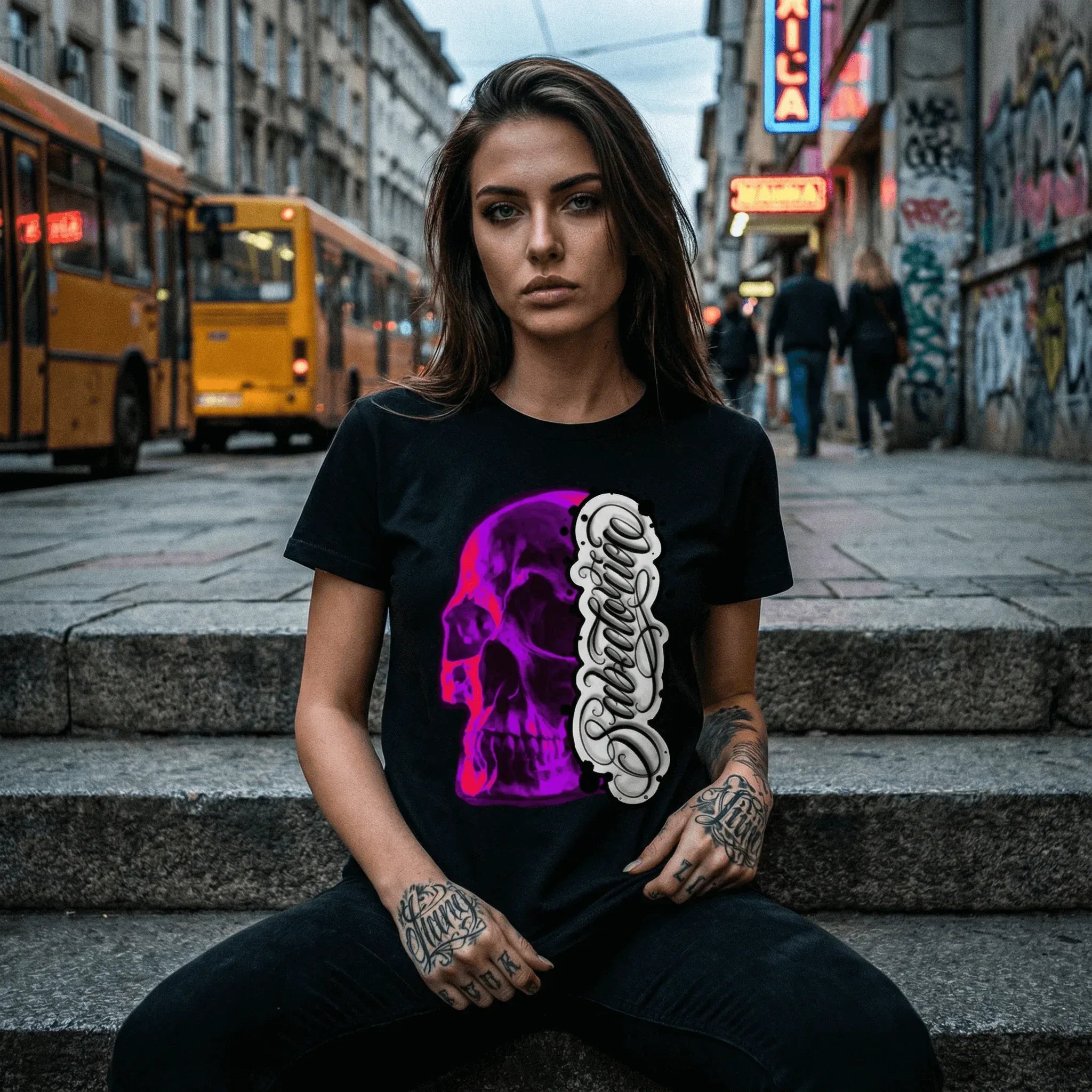 Тениска Унисекс Plushen Sabedoria Череп Мъдрост Памук - Plushen - Plushen - Back in Stock, low-stock, Колекция 2026